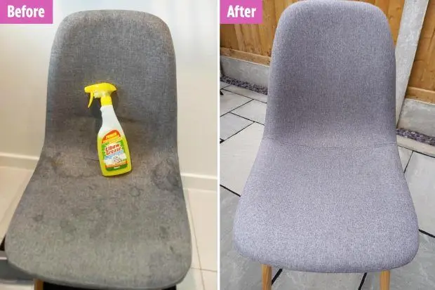 Office seat cleaning before and after